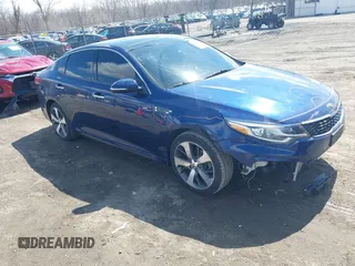 2019 Kia Optima LX with VIN 5XXGT4L30KG283410, listed as a IAAI auction lot 41899185 with 100,189 mi miles and . Bid and sale history available at carsss.com. Image 1.