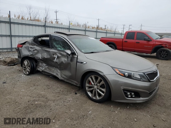 2015 Kia Optima SXL Turbo with VIN 5XXGR4A65FG458168, listed as a Copart auction lot 44966795 with 55,055 mi miles and Non Repairable. Bid and sale history available at DreamBid. Image 4.