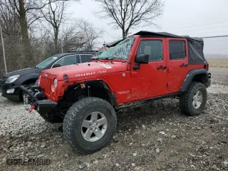 2010 Jeep Wrangler Unlimited Rubicon with VIN 1J4BA6H17AL109880, listed as a Copart auction lot 44205455 with 95,781 mi miles and Salvage Title. Bid and sale history available at carsss.com. Image 1.