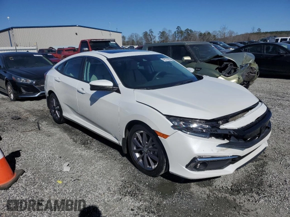 2019 Honda Civic Sedan EX with VIN 19XFC1F33KE011691, listed as a Copart auction lot 49576805 with 40,782 mi miles and Salvage Title. Bid and sale history available at carsss.com. Image 4.