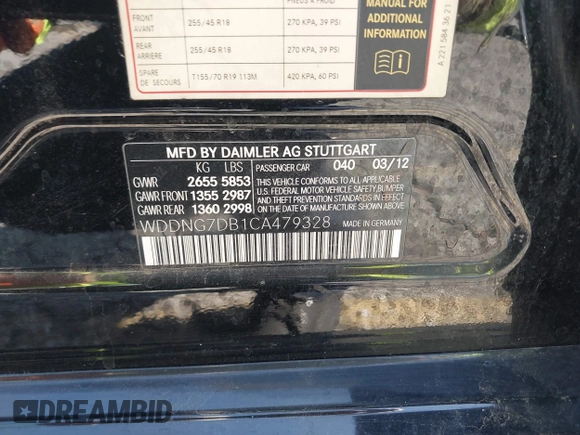 2012 Mercedes-Benz S 550 z VIN WDDNG7DB1CA479328, wystawiony jako IAAI lot #42271450 z przebiegiem Nie podano mil oraz . Historia ofert i sprzedaży dostępna na DreamBid. Obrazek 9.
