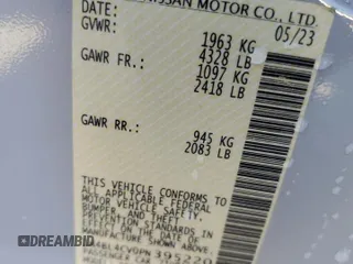 2023 Nissan Altima SR z VIN 1N4BL4CV0PN395220, wystawiony jako Copart lot #49964305 z przebiegiem 36 275 mil mil oraz Szkoda całkowita • Salvage title. Historia ofert i sprzedaży dostępna na DreamBid. Obrazek 13.