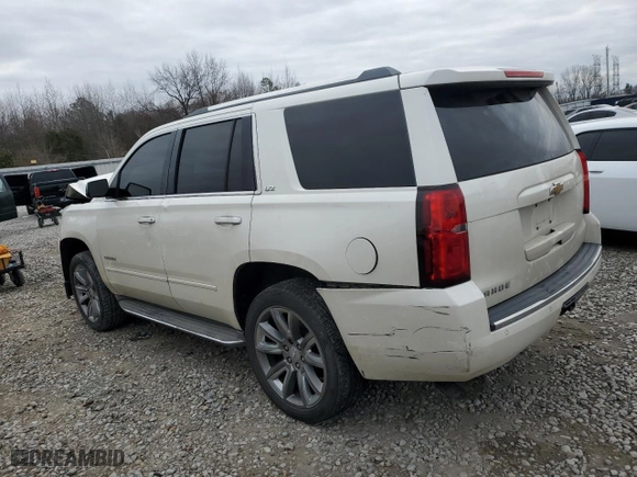 2015 Chevrolet Tahoe LTZ with VIN 1GNSCCKC5FR275738, listed as a Copart auction lot 46456045 with 175,606 mi miles and Salvage Title. Bid and sale history available at carsss.com. Image 2.
