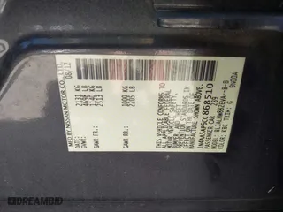 2012 Nissan Maxima 3.5 SV with VIN 1N4AA5AP6CC868510, listed as a IAAI auction lot 42078370 with 173,124 mi miles. Bid and sale history available at carsss.com. Image 9.