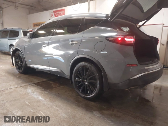 2022 Nissan Murano SL with VIN 5N1AZ2CJ2NC109474, listed as a IAAI auction lot 41383187 with 70,639 mi miles and . Bid and sale history available at carsss.com. Image 3.