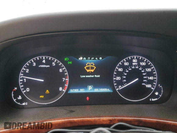 2015 Hyundai Equus Ultimate z VIN KMHGH4JH6FU099424, wystawiony jako Copart lot #80129674 z przebiegiem 145 420 mil mil oraz Szkoda całkowita • Salvage title. Historia ofert i sprzedaży dostępna na DreamBid. Obrazek 9.