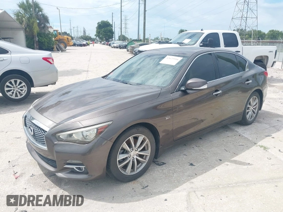 2017 Infiniti Q50 Premium with VIN JN1EV7AP6HM742504, listed as a IAAI auction lot 42625916 with 56,913 mi miles and . Bid and sale history available at DreamBid. Image 2.