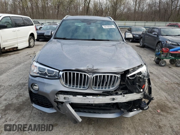 2017 BMW X3 xDrive35i with VIN 5UXWX7C58H0U40354, listed as a Copart auction lot 52769395 with 67,047 mi miles and Salvage Title. Bid and sale history available at DreamBid. Image 5.