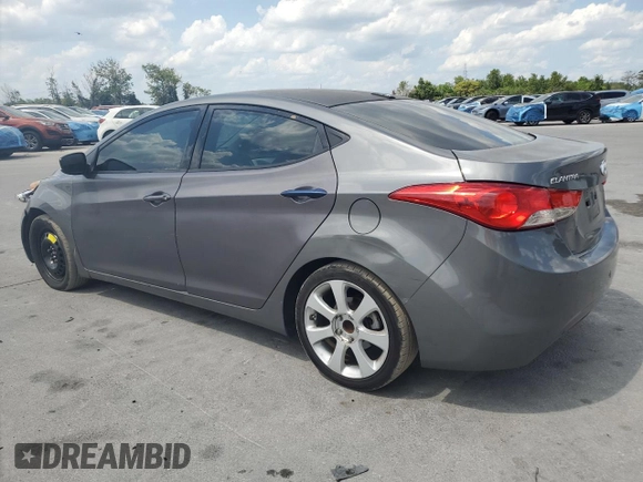 2013 Hyundai Elantra Limited with VIN 5NPDH4AE1DH172008, listed as a Copart auction lot 55026315 with 161,632 mi miles and Salvage Title. Bid and sale history available at DreamBid. Image 2.