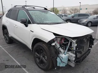 2021 Toyota RAV4 Hybrid XSE with VIN 2T3E6RFV4MW007840, listed as a IAAI auction lot 41801448 with 36,608 mi miles and . Bid and sale history available at DreamBid. Image 1.
