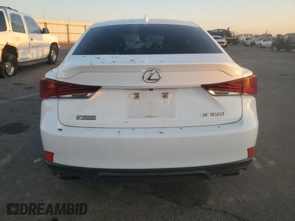 2017 Lexus IS 350 with VIN JTHBE1D26H5031374, listed as a Copart auction lot 80337564 with 65,431 mi miles and Salvage Title. Bid and sale history available at DreamBid. Image 6.