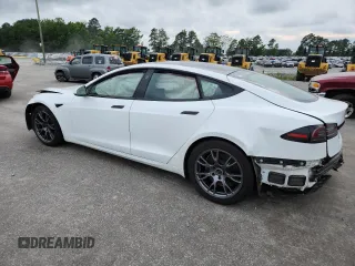2022 Tesla Model S with VIN 5YJSA1E50NF476127, listed as a Copart auction lot 60225465 with Not provided miles and Salvage title. Bid and sale history available at DreamBid. Image 2.