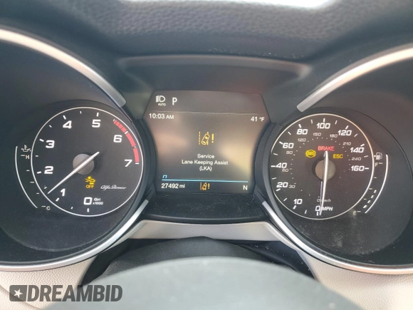 2021 Alfa Romeo Stelvio Ti z VIN ZASPAKBN5M7D00170, wystawiony jako Copart lot #41510865 z przebiegiem 27 492 mil mil oraz Szkoda całkowita • Salvage title. Historia ofert i sprzedaży dostępna na DreamBid. Obrazek 9.