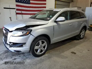 2015 Audi Q7 Premium Plus with VIN WA1LGAFE2FD020456, listed as a Copart auction lot 56035785 with 76,520 mi miles and Salvage title. Bid and sale history available at DreamBid. Image 1.