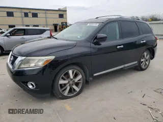 2014 Nissan Pathfinder S with VIN 5N1AR2MM6EC709102, listed as a Copart auction lot 89354145 with 106,518 mi miles and Salvage title. Bid and sale history available at DreamBid. Image 1.