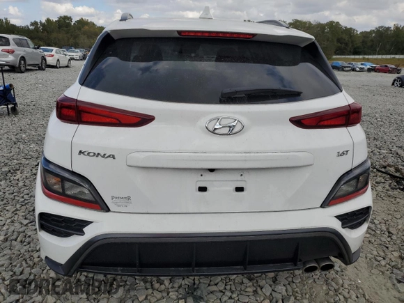 2023 Hyundai Kona N Line with VIN KM8K33A30PU982895, listed as a Copart auction lot 78129374 with 14,473 mi miles and Salvage Title. Bid and sale history available at carsss.com. Image 6.