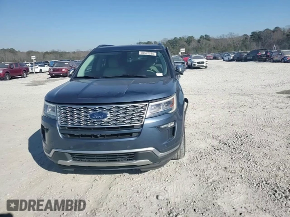 2018 Ford Explorer Platinum with VIN 1FM5K8HT5JGC38878, listed as a Copart auction lot 46522295 with 81,768 mi miles and Salvage Title. Bid and sale history available at DreamBid. Image 12.