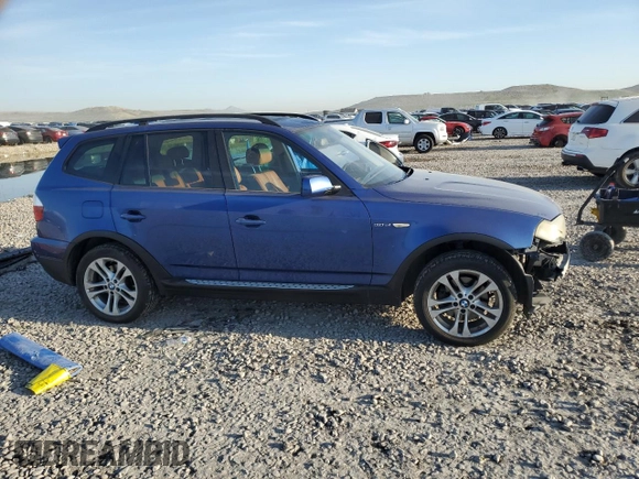 2008 BMW X3 3.0si with VIN WBXPC93498WJ16897, listed as a Copart auction lot 52485205 with 235,798 mi miles and Salvage Title. Bid and sale history available at carsss.com. Image 4.