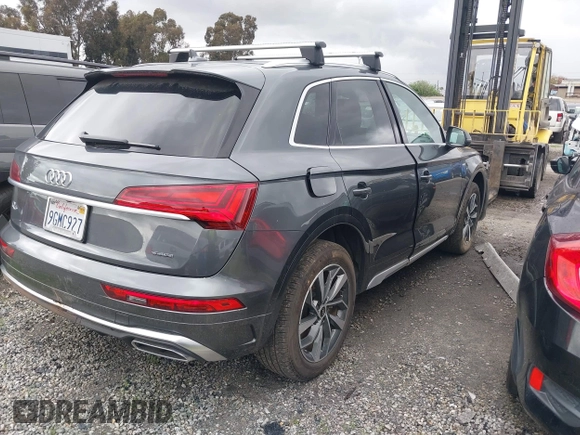 2023 Audi Q5 S line Premium with VIN WA1GAAFY0P2137785, listed as a IAAI auction lot 41453723 with 1 mi miles. Bid and sale history available at carsss.com. Image 4.