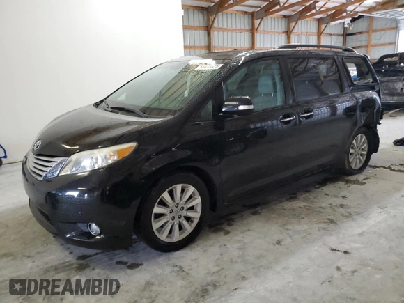 2013 Toyota Sienna XLE with VIN 5TDDK3DC7DS053587, listed as a Copart auction lot 51430625 with 157,860 mi miles and Salvage Title. Bid and sale history available at DreamBid. Image 1.