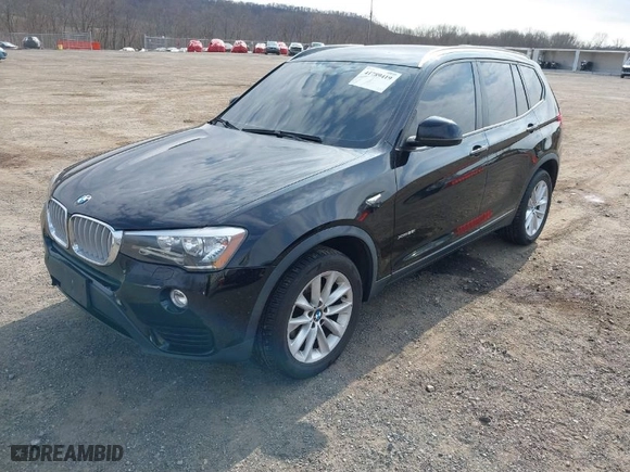 2015 BMW X3 xDrive28i with VIN 5UXWX9C52F0D46207, listed as a IAAI auction lot 41789419 with 133,678 mi miles. Bid and sale history available at carsss.com. Image 2.