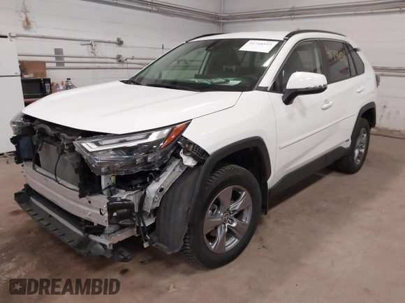 2023 Toyota RAV4 Hybrid XLE with VIN JTMRWRFV1PD180055, listed as a IAAI auction lot 41748593 with 40,487 mi miles. Bid and sale history available at carsss.com. Image 18.