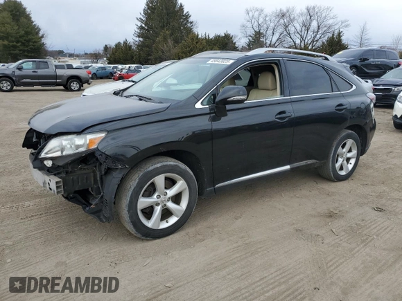 2012 Lexus RX 350 with VIN 2T2ZK1BA6CC082237, listed as a Copart auction lot 45843925 with 129,983 mi miles and Salvage Title. Bid and sale history available at DreamBid. Image 1.