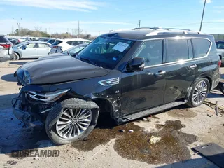2019 Infiniti QX80 Luxe with VIN JN8AZ2NF5K9689409, listed as a IAAI auction lot 41729013 with 85,668 mi miles and . Bid and sale history available at DreamBid. Image 17.
