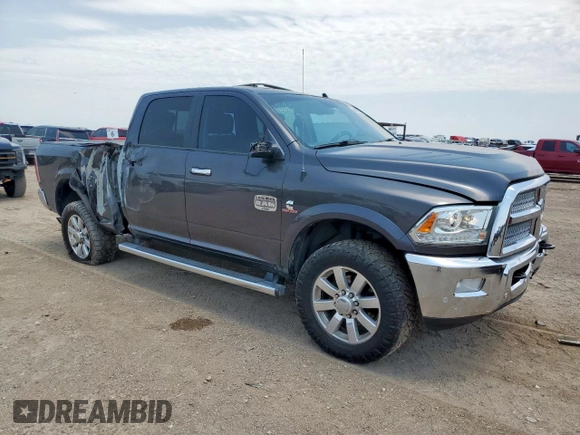 2016 Ram 2500 Laramie Longhorn with VIN 3C6UR5GL9GG173047, listed as a Copart auction lot 64480445 with 121,535 mi miles and Salvage title. Bid and sale history available at DreamBid. Image 4.