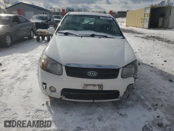 2007 Kia Spectra with VIN KNAFE162475006498, listed as a Copart auction lot 42902375 with 122,865 mi miles and Salvage Title. Bid and sale history available at carsss.com. Image 5.