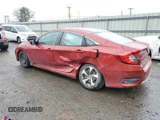 2019 Honda Civic LX with VIN 19XFC2F66KE041011, listed as a Copart auction lot 88009095 with 95,766 mi miles and Salvage Title. Bid and sale history available at DreamBid. Image 2.