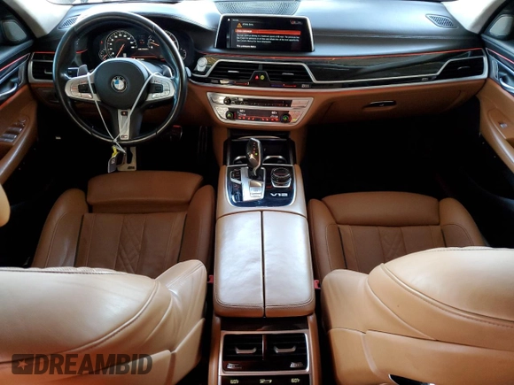 2019 BMW 7 Series M760i xDrive with VIN WBA7H6C55KG614986, listed as a Copart auction lot 84023164 with 59,222 mi miles and Non Repairable. Bid and sale history available at carsss.com. Image 8.