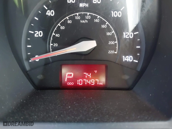 2016 Kia Rio EX with VIN KNADN4A37G6586820, listed as a IAAI auction lot 41948092 with 107,497 mi miles. Bid and sale history available at carsss.com. Image 7.
