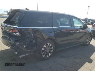 2023 Honda Odyssey EX-L with VIN 5FNRL6H67PB057737, listed as a Copart auction lot 53464695 with 21,144 mi miles and Salvage Title. Bid and sale history available at DreamBid. Image 3.