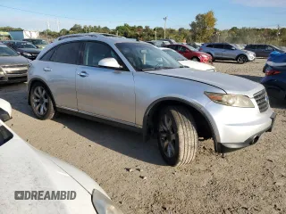 2008 Infiniti FX35 with VIN JNRAS08W28X205023, listed as a Copart auction lot 75767754 with 169,829 mi miles and Salvage Title. Bid and sale history available at carsss.com. Image 4.