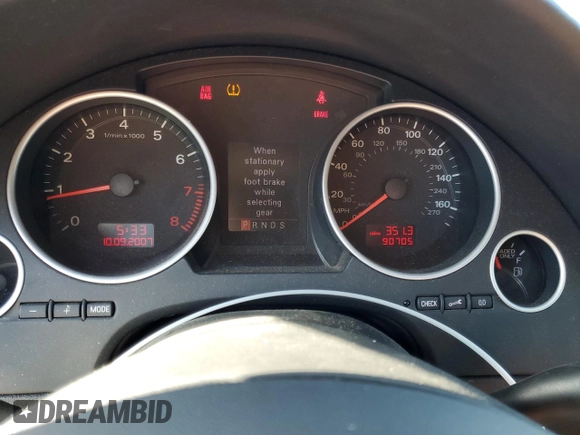 2009 Audi A4 2.0T with VIN WAUDF48H79K007303, listed as a Copart auction lot 51764545 with 90,705 mi miles and Non Repairable. Bid and sale history available at carsss.com. Image 9.