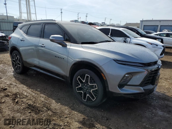 2023 Chevrolet Blazer RS with VIN 3GNKBKRS0PS224320, listed as a Copart auction lot 48774135 with 47,607 mi miles and Salvage title. Bid and sale history available at DreamBid. Image 4.