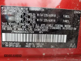 2024 Subaru Solterra Premium с VIN JTMABABAXRA061504, выставлен на аукционе Copart как лот 85550114 с пробегом 9 602 миль миль и Списание • Salvage title. История ставок и продаж доступна на DreamBid. Изображение 14.