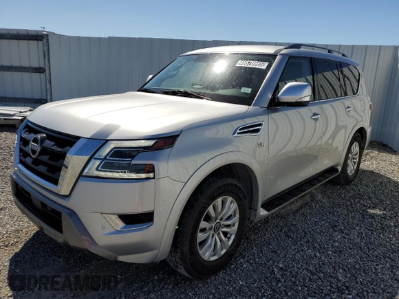 2021 Nissan Armada SV with VIN JN8AY2AC4M9146554, listed as a Copart auction lot 46676665 with 78,093 mi miles and Clean Title. Bid and sale history available at carsss.com. Image 1.