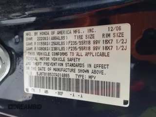 2007 Acura RDX Technology z VIN 5J8TB18537A014865, wystawiony jako IAAI lot #42358419 z przebiegiem 178 629 mil mil oraz . Historia ofert i sprzedaży dostępna na DreamBid. Obrazek 9.