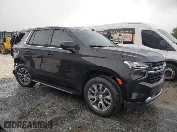 2021 Chevrolet Tahoe LS with VIN 1GNSCMKD4MR335973, listed as a Copart auction lot 69972594 with 42,129 mi miles and Salvage title. Bid and sale history available at DreamBid. Image 4.