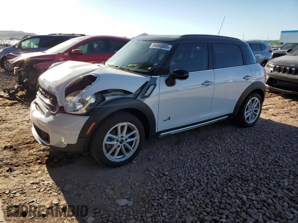 2015 MINI Countryman S with VIN WMWZC5C53FWP44388, listed as a Copart auction lot 54560585 with 67,913 mi miles and Salvage Title. Bid and sale history available at DreamBid. Image 1.