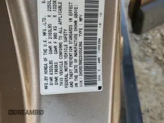 2002 Honda CR-V EX z VIN SHSRD78822U004384, wystawiony jako Copart lot #60641175 z przebiegiem 232 659 mil mil oraz Czysty tytuł • Clean title. Historia ofert i sprzedaży dostępna na DreamBid. Obrazek 13.