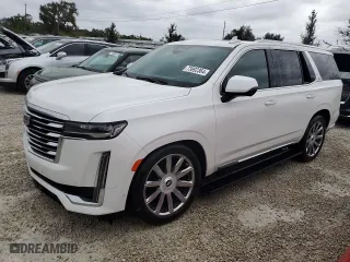 2022 Cadillac Escalade Premium Luxury Platinum with VIN 1GYS4DKL3NR119329, listed as a Copart auction lot 73692364 with 0 mi miles and Salvage Title. Bid and sale history available at carsss.com. Image 1.