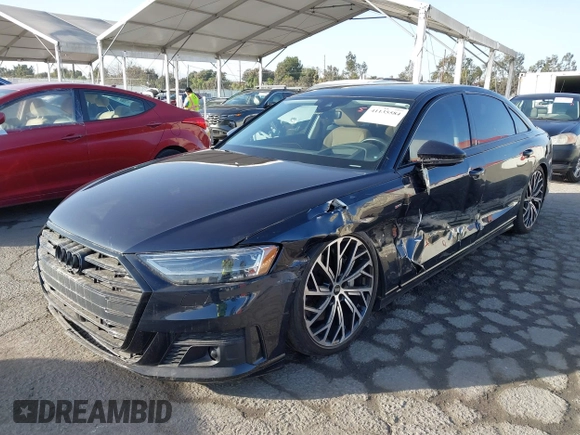 2021 Audi A8 with VIN WAU8DAF82MN024168, listed as a IAAI auction lot 41135584 with 15,946 mi miles. Bid and sale history available at carsss.com. Image 17.