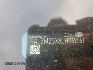 2020 Land Rover Range Rover Evoque R-Dynamic HSE with VIN SALZM2GX8LH069561, listed as a Copart auction lot 60296545 with 15,044 mi miles and Salvage title. Bid and sale history available at DreamBid. Image 12.
