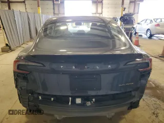 2025 Tesla Model 3 Long Range with VIN 5YJ3E1EB3SF904881, listed as a Copart auction lot 52704205 with 1,904 mi miles and Salvage Title. Bid and sale history available at DreamBid. Image 6.