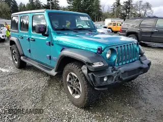 2020 Jeep Wrangler Unlimited Sport S with VIN 1C4HJXDG9LW215121, listed as a Copart auction lot 51292305 with 35,100 mi miles and Salvage title. Bid and sale history available at DreamBid. Image 11.