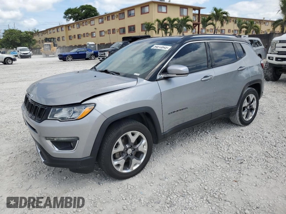 2020 Jeep Compass Limited with VIN 3C4NJDCB6LT246324, listed as a Copart auction lot 54013845 with 47,587 mi miles and Salvage Title. Bid and sale history available at DreamBid. Image 1.