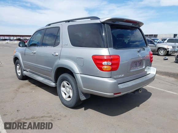 2002 Toyota Sequoia SR5 with VIN 5TDZT34A32S113234, listed as a IAAI auction lot 42086627 with 282,821 mi miles and . Bid and sale history available at carsss.com. Image 3.